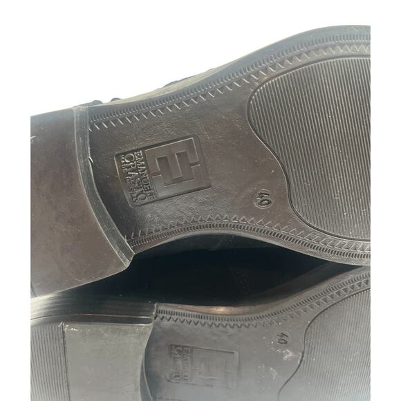 Emanuele Crasto Suede Chelsea Ankle Boots Booties Black Size 40 US 9 - Picture 6 of 7